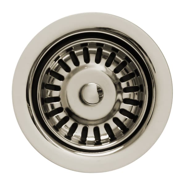 Whitehaus 3.5" Basket Strainer, Polished Nickel RNW35-PN - main